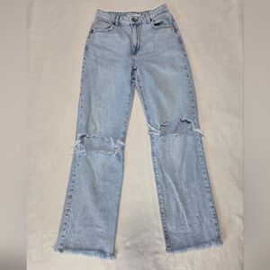 Garage Denim ‘90s Straight Leg Ripped Jeans